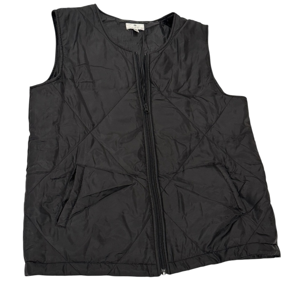 🖤 Socialite Black Quilted Puffer Zip Vest S/M Lightweight Athleisure NWOT 🖤